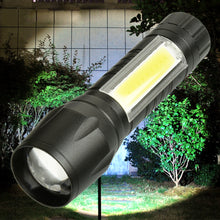 Load image into Gallery viewer, COB LED Flashlight Super Bright Waterproof Handheld Flashlights Torch Lantern Work Light for Emergency Lighting By 1xAA Battery