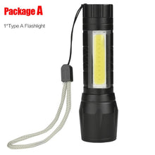 Load image into Gallery viewer, COB LED Flashlight Super Bright Waterproof Handheld Flashlights Torch Lantern Work Light for Emergency Lighting By 1xAA Battery