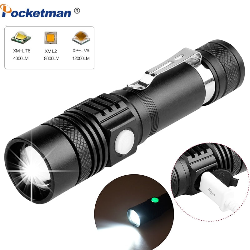 12000LM Super Bright Led flashlight USB linterna led torch T6/L2/V6 Po – Bust Poison 12000LM Super Bright Led flashlight USB linterna led torch T6/L2/V6 Po – Bust Poison